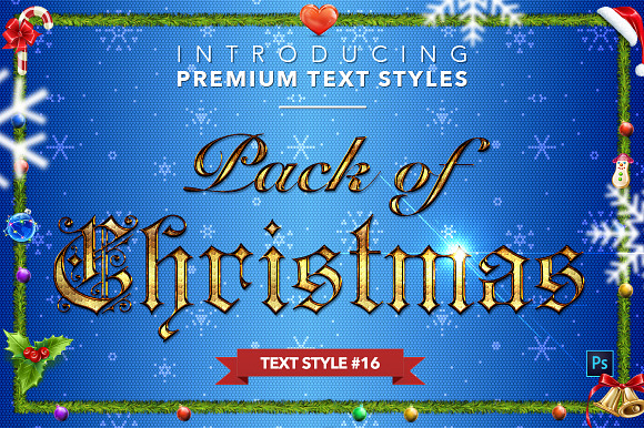 Christmas Pack #1 - Text Styles in Photoshop Layer Styles - product preview 16