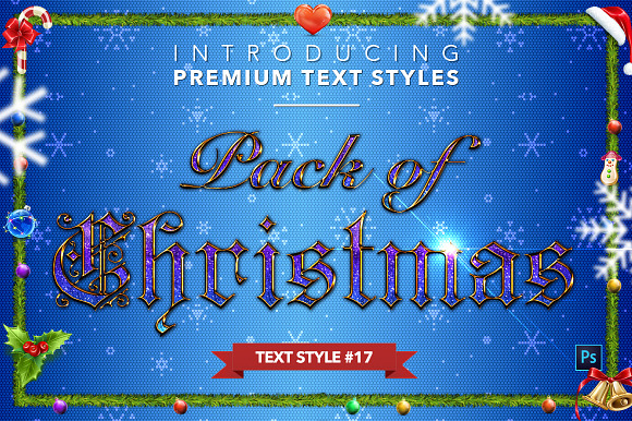 Christmas Pack #1 - Text Styles in Photoshop Layer Styles - product preview 17