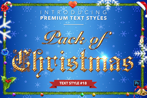 Christmas Pack #1 - Text Styles in Photoshop Layer Styles - product preview 18