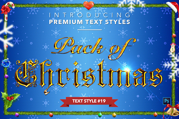 Christmas Pack #1 - Text Styles in Photoshop Layer Styles - product preview 19