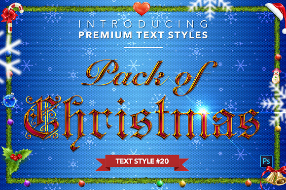 Christmas Pack #1 - Text Styles in Photoshop Layer Styles - product preview 20