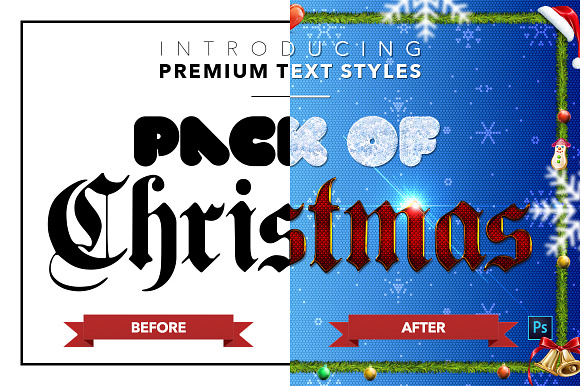 Christmas Pack #1 - Text Styles in Photoshop Layer Styles - product preview 21