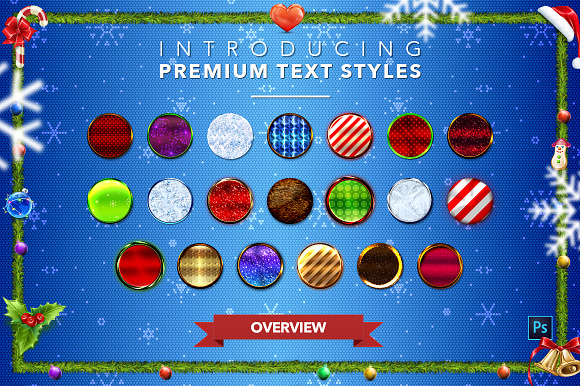 Christmas Pack #1 - Text Styles in Photoshop Layer Styles - product preview 22