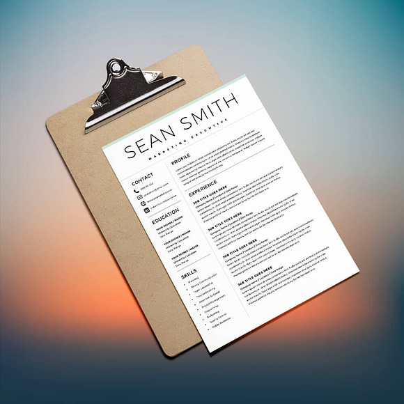 Resume Template with Cover Letter in Letter Templates - product preview 4