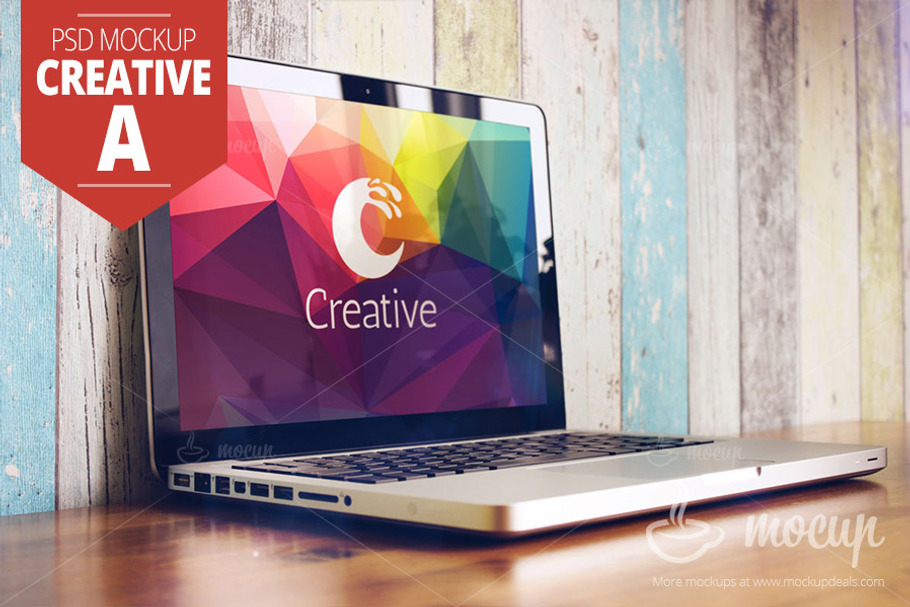 MacBook PSD Mockup Creative A in Mobile & Web Mockups - product preview 8