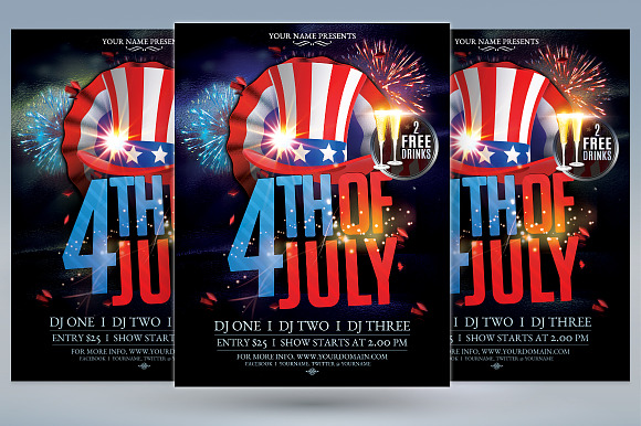 4th of July Flyer in Flyer Templates - product preview 1