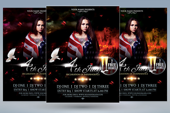4th of July in Flyer Templates - product preview 1