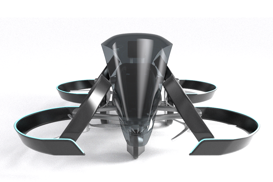 Toyota SkyDrive Drone Tax 3d model in Vehicles - product preview 8