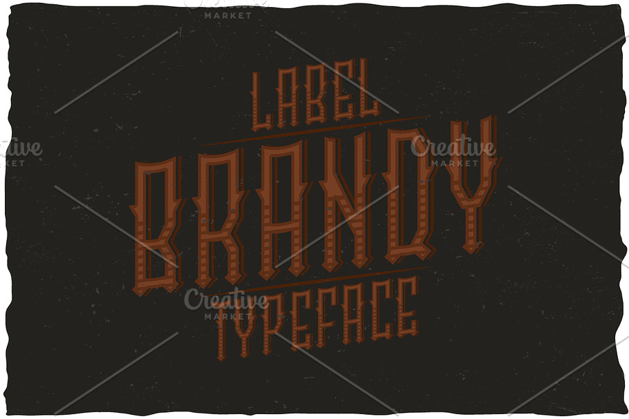 Brandy Vintage Label Typeface in Display Fonts - product preview 8