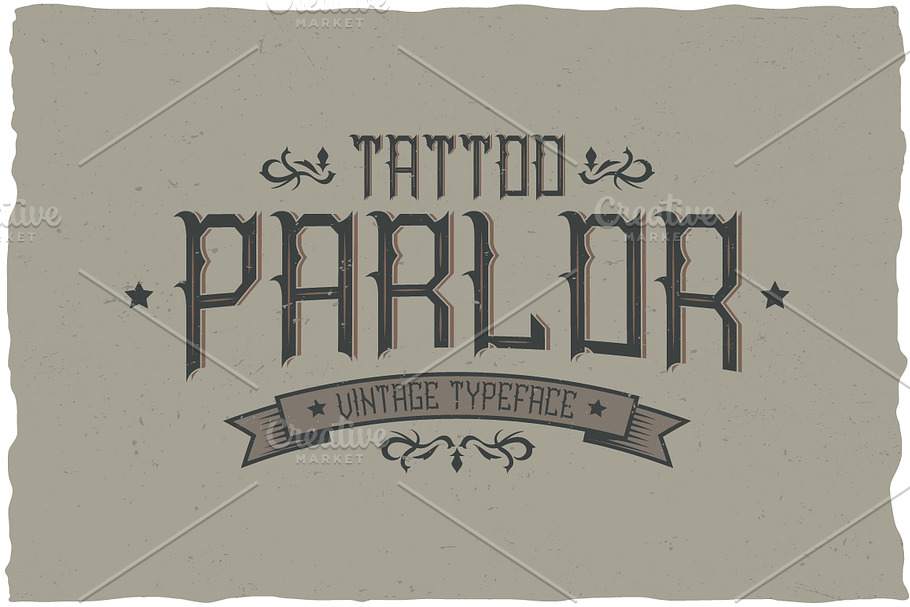 Tattoo Parlor Vintage Label Typeface in Display Fonts - product preview 8