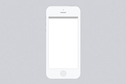 Minimal White iPhone 5 PSD Template