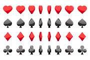 Animation of playing cards symbols