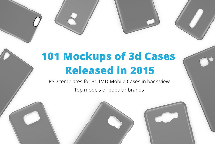 3d IMD Phone Case Mockups Bundle  in Product Mockups - product preview 8