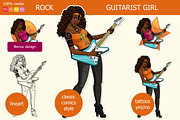Rock Guitarist African American girl