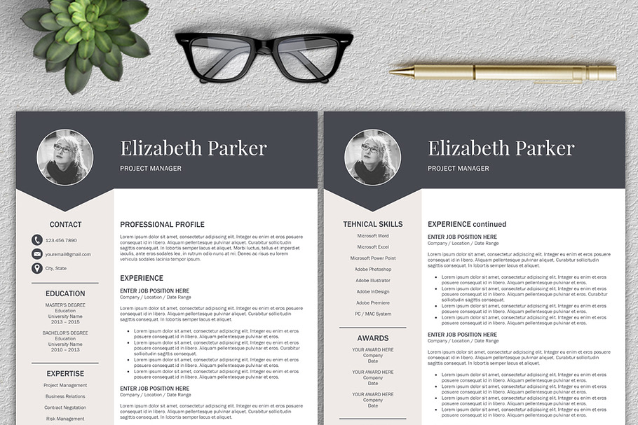 Resume Template | CV + Cover Letter in Resume Templates - product preview 8