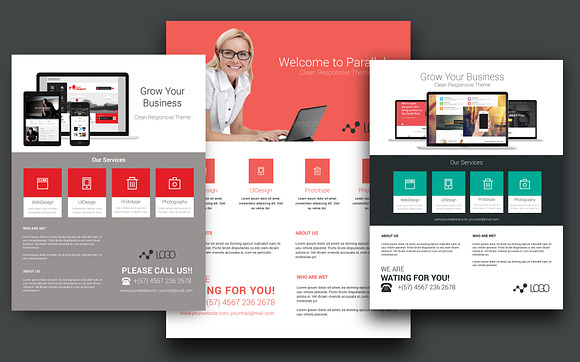 Web Design Flyer in Flyer Templates - product preview 3