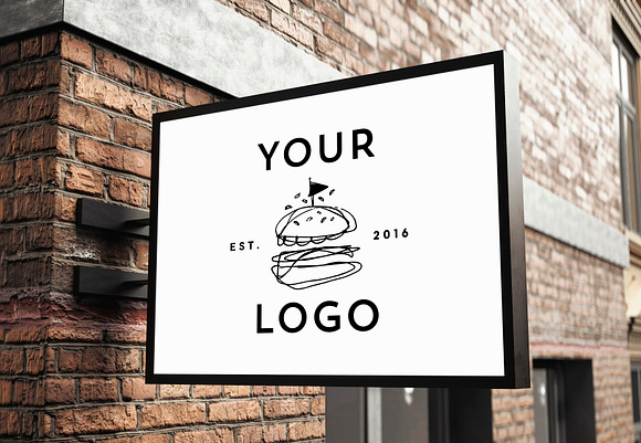Signboard mockup in Branding Mockups - product preview 2