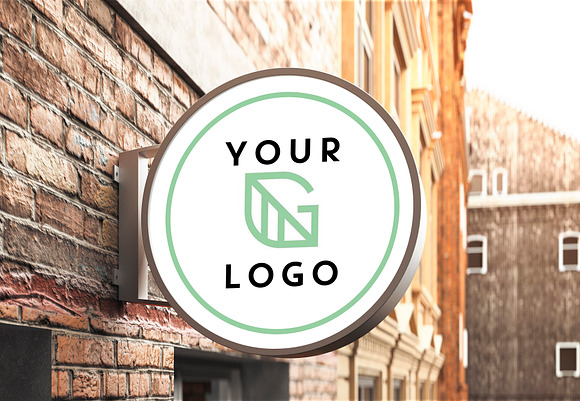 Signboard mockup in Branding Mockups - product preview 3