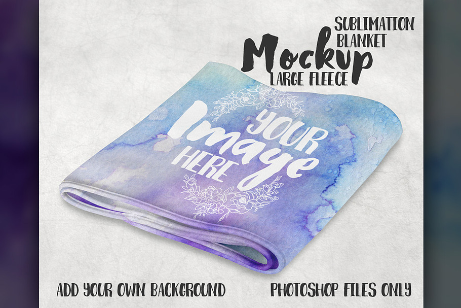 Folded fleece blanket mockup in Product Mockups - product preview 8