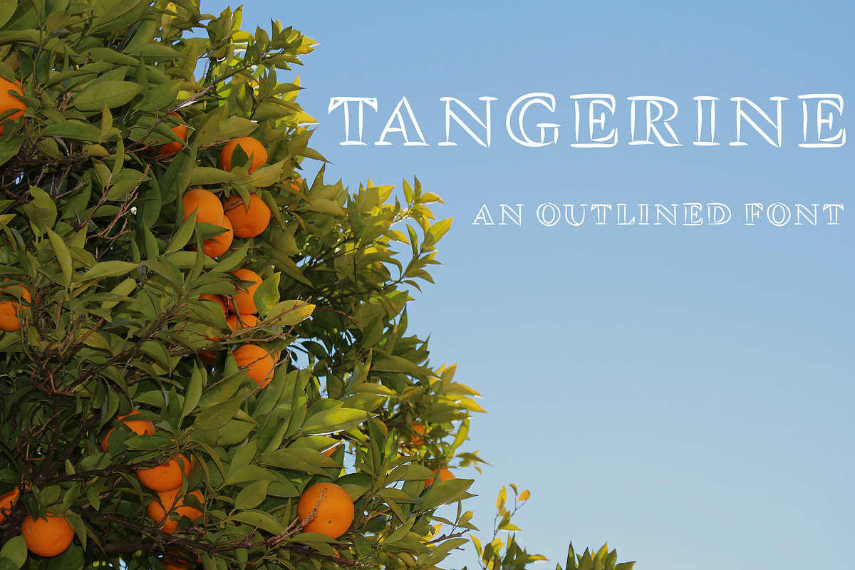 Tangerine, Outlined Font in Display Fonts - product preview 8
