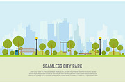 City park seamless background