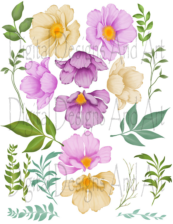 Flower clipart in Illustrations - product preview 1