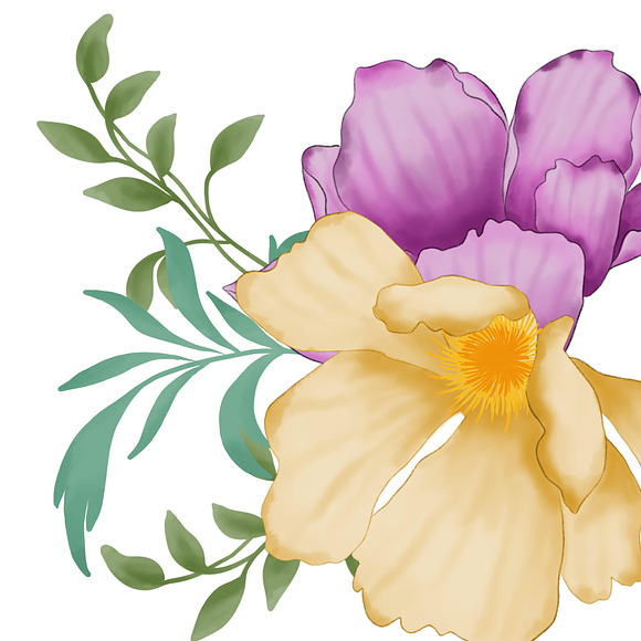 Flower clipart in Illustrations - product preview 3