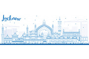 Outline Lucknow Skyline 