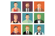Sport style and suit male avatars