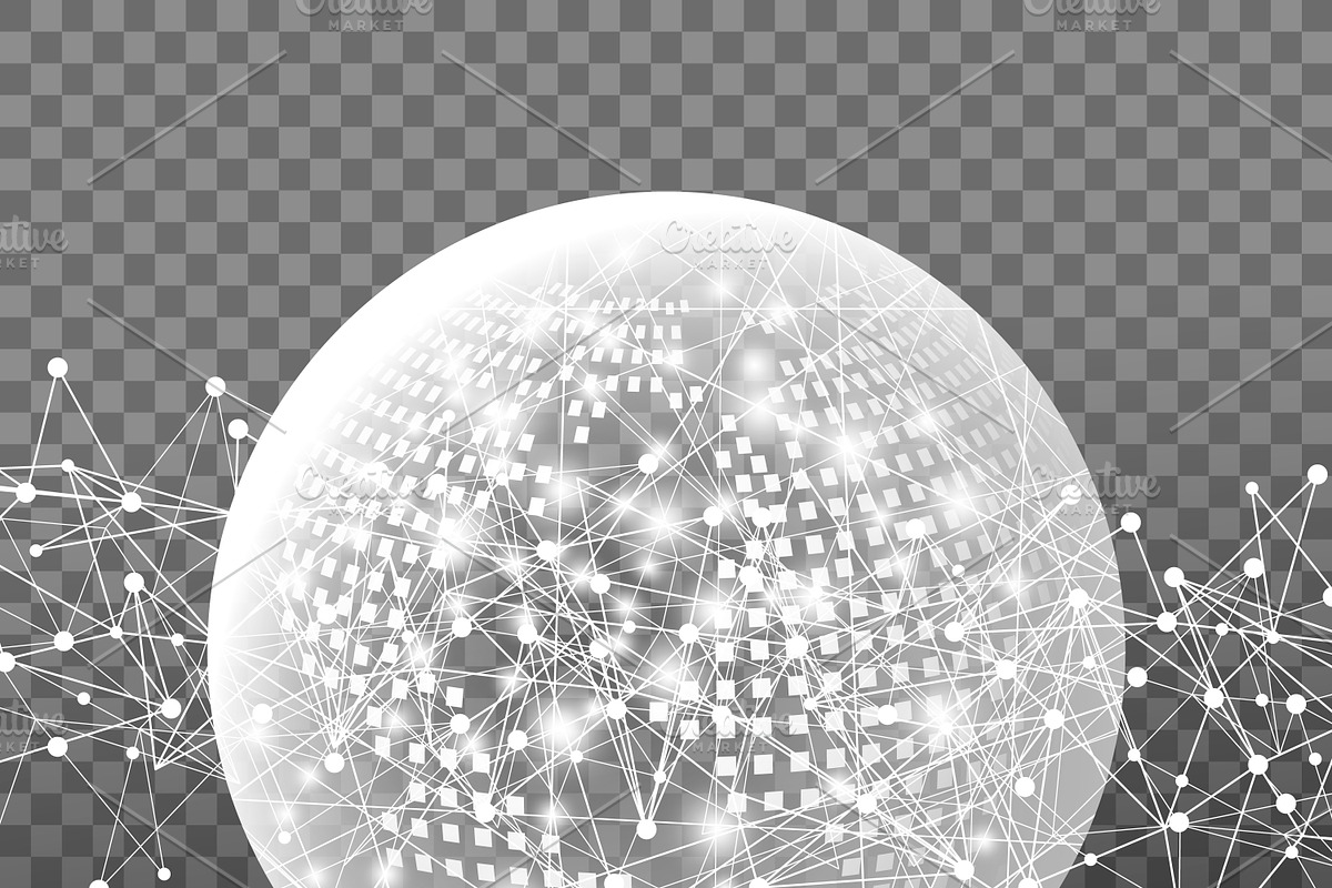 Vector digital global network in Illustrations - product preview 8