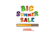 Big summer sale loading poster template.