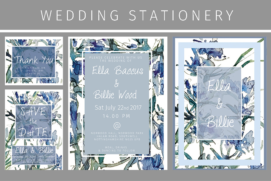 Iris & Thistle Wedding Stationery in Wedding Templates - product preview 8