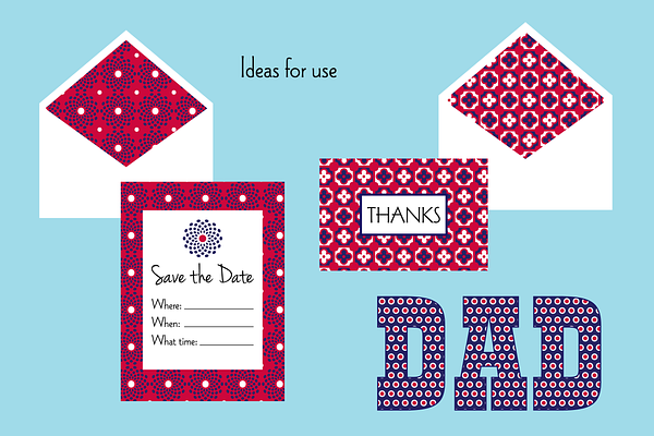 Red, White, & Blue Seamless Patterns