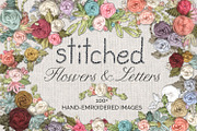 Stitched Flower & Letter Graphics