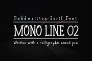 60% discount Mono Line 02 serif font