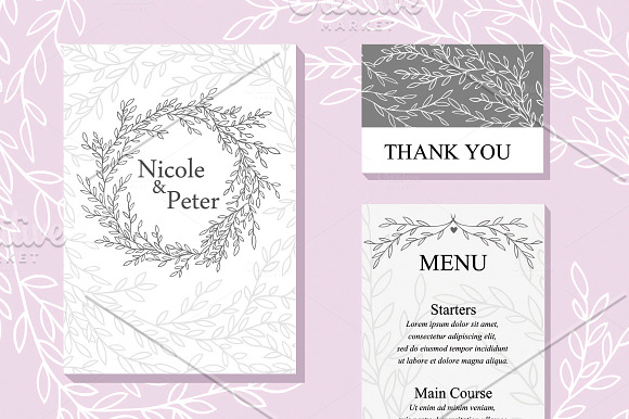  Wedding Vector Invitation Suite in Wedding Templates - product preview 1