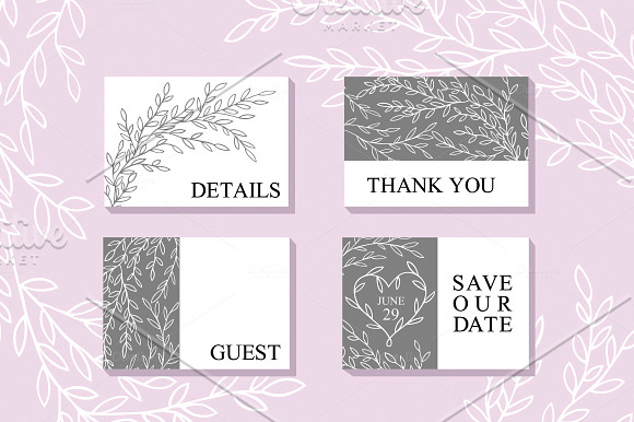  Wedding Vector Invitation Suite in Wedding Templates - product preview 2