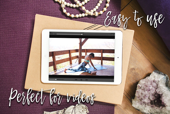 Yoga Love iPad Mockup in Product Mockups - product preview 2