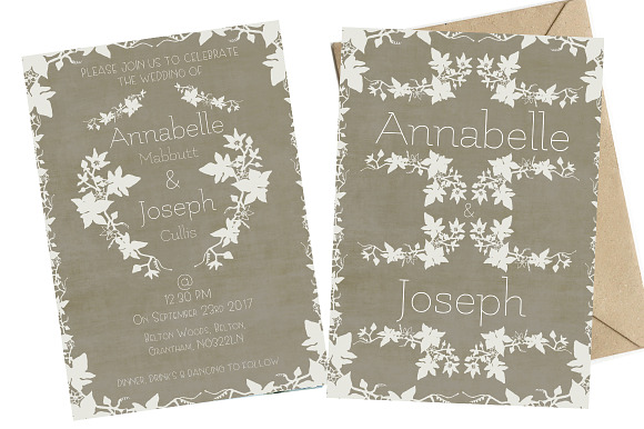 Ivy wedding Stationery in Wedding Templates - product preview 2