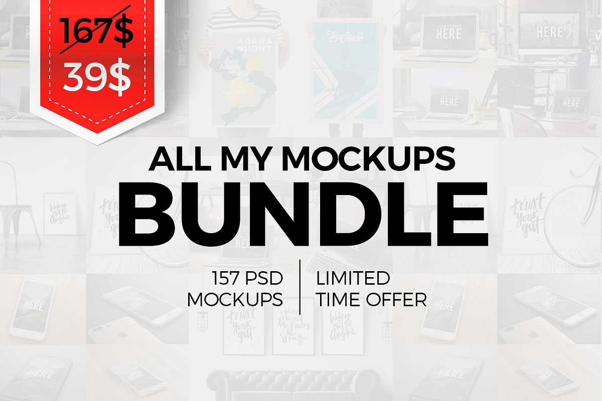 Summer bundle. All my mockups. in Product Mockups - product preview 8