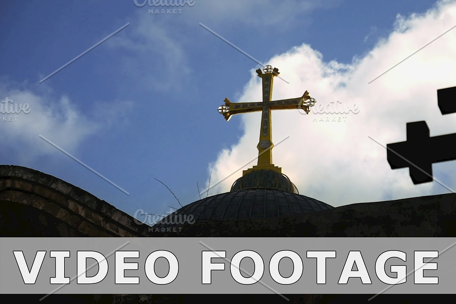 Cross on Temple of the Holy Sepulcher in Jerusalem in Graphics - product preview 8