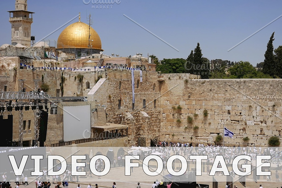 Western Wall or Wailing Wall or Kotel in Jerusalem in Graphics - product preview 8