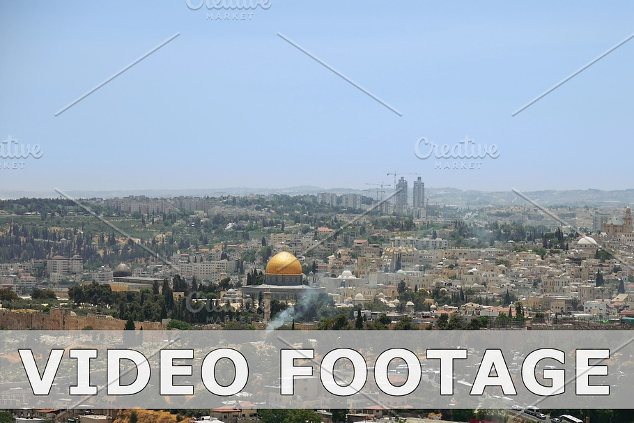 Jerusalem panoramic aerial view time lapse in Graphics - product preview 8