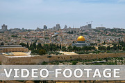 Jerusalem panoramic aerial view time lapse