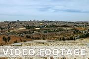 Jerusalem panoramic olive mountain view time lapse