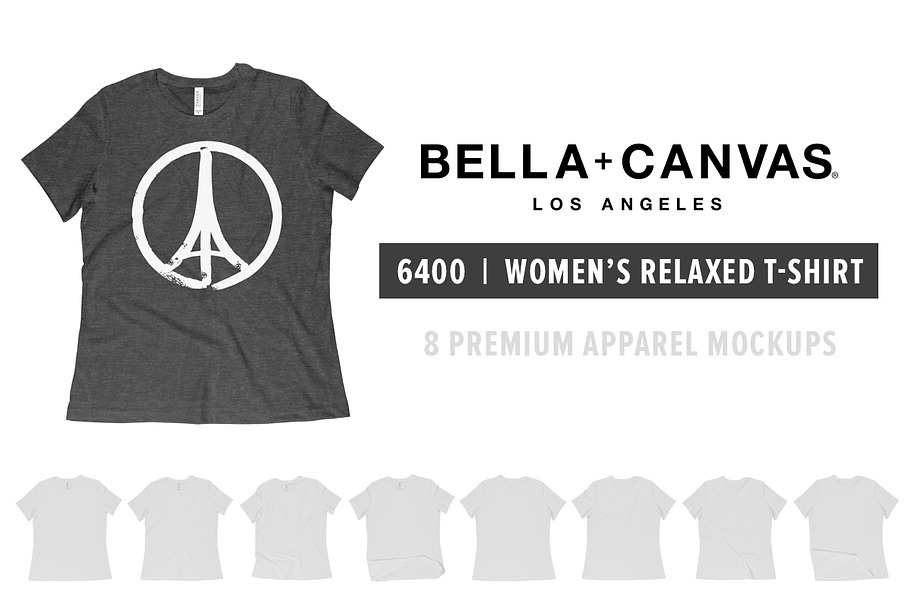 Bella Canvas 6400 Women's T-Shirt in Product Mockups - product preview 8