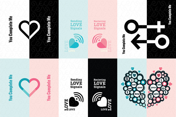 Partners/Couples Theme Graphics Pack in Illustrations - product preview 2