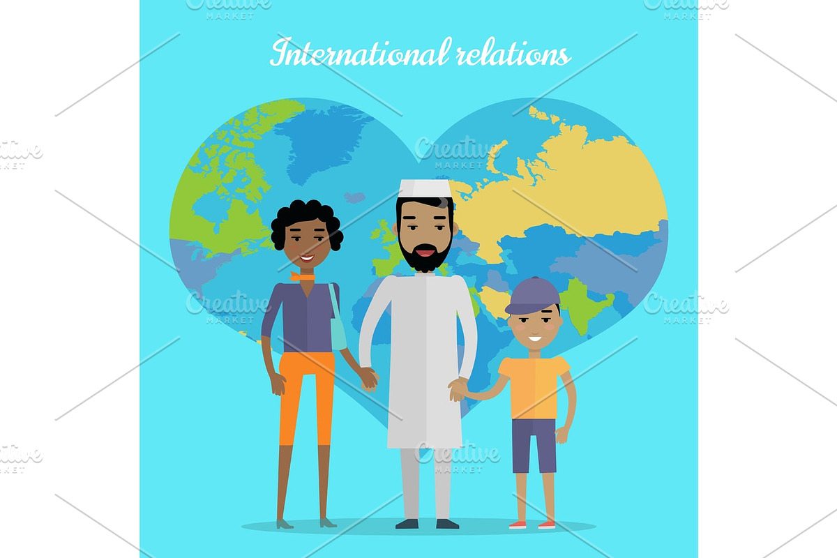International Relations Flat Design Vector Concept in Illustrations - product preview 8