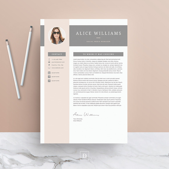 Word Resume & Cover Letter Template in Letter Templates - product preview 2
