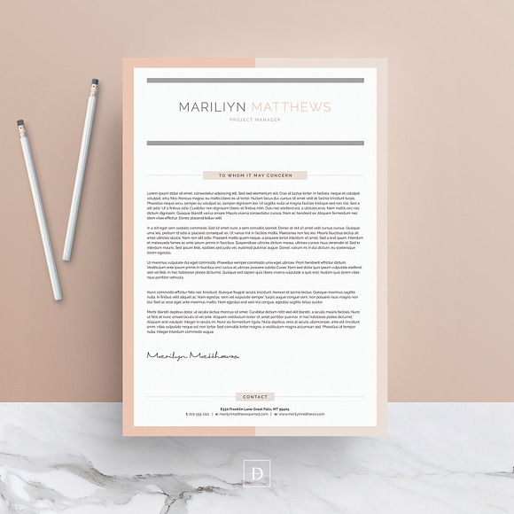 Word Resume & Cover Letter Template in Letter Templates - product preview 5